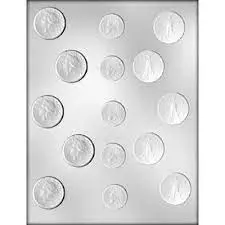 Assorted Coin Chocolate Mold – Multi-Use Craft Tray For Ice, Soap & Plaster 1