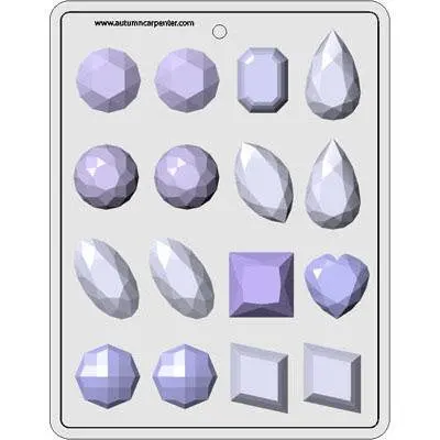 Assorted Gemstone Hard Candy Molds 2