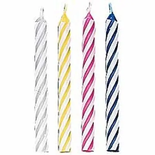Assorted Multicolored Spiral Birthday Candles For Festive Cake Toppers 1