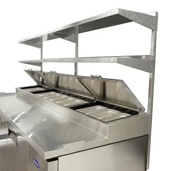 Atosa Mros-67P 67" Heavy-Duty Stainless Steel Overshelf For Pizza Prep Stations 1