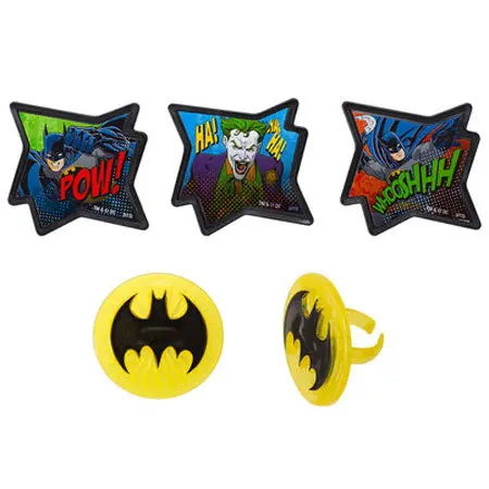 Batman Logo Cupcake Rings – 1 Dozen 1