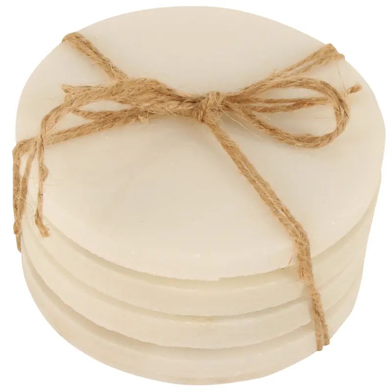 Bellance Marble Coaster Set – 4-Piece Luxe Stone Finish 1