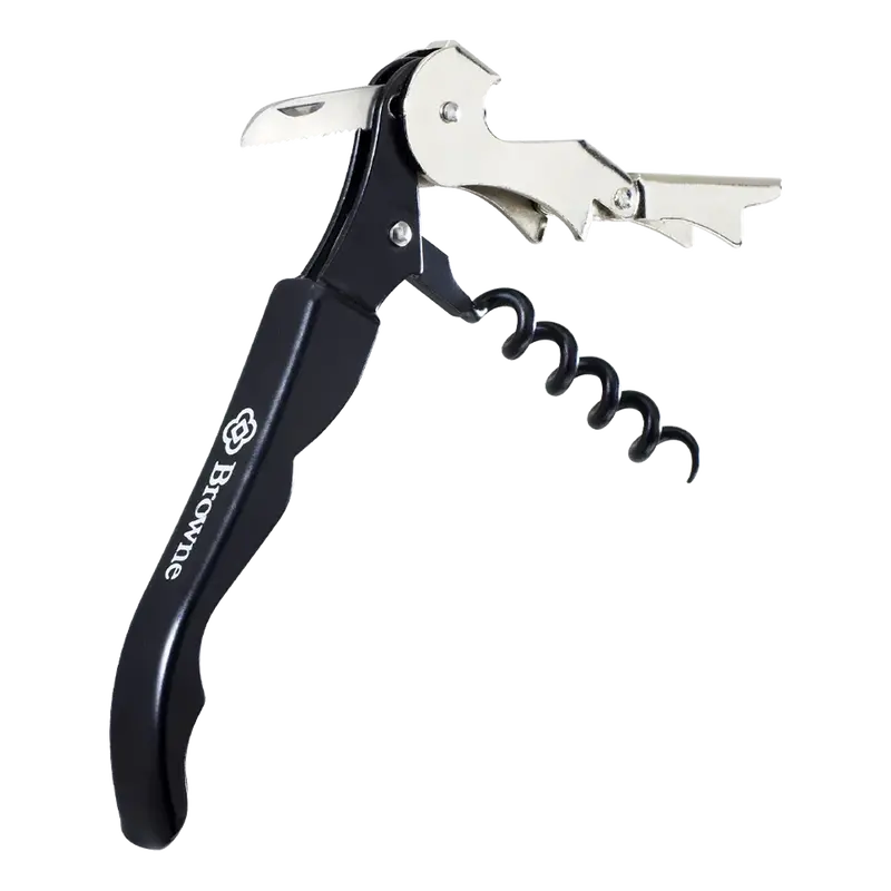 Browne 4.5-Inch Black Single-Hinged Corkscrew – Sleek, Minimalist Wine Opener (Model 574077Bk) 1