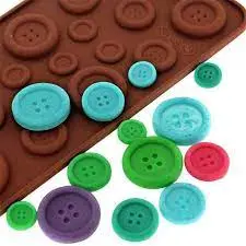Button-Style Chocolate Mold For Sewing-Inspired Crafts, Soap Making & Plaster Casting 1