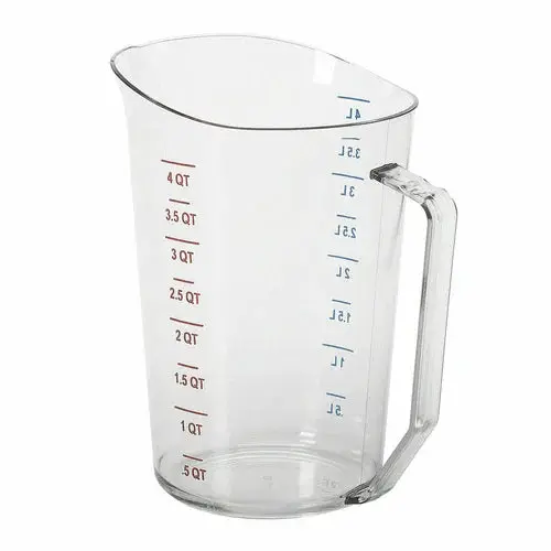Cambro 400Mccw135 – Nsf-Certified 4-Quart Clear Polycarbonate Measuring Cup 1