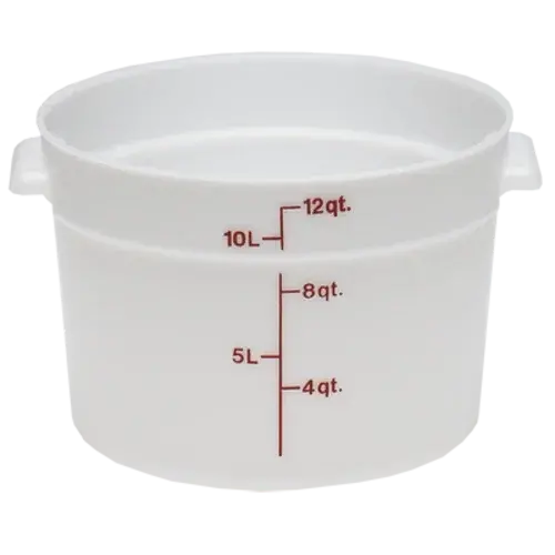 Cambro Rfs12148 Round 12-Quart Storage Container – Natural White Polyethylene 1