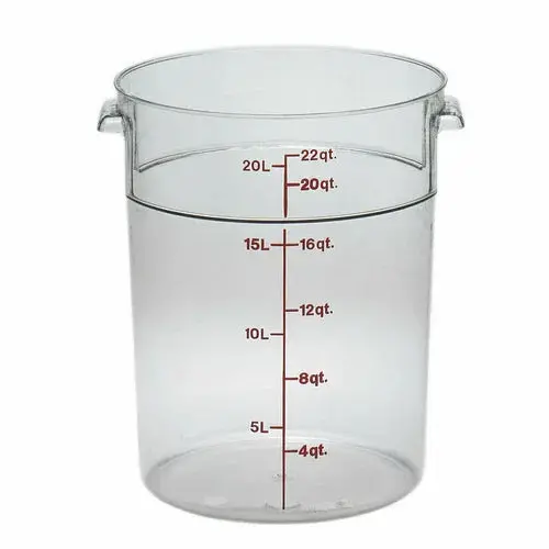 Cambro Rfscw22135 Large-Capacity Round Camwear Container – 22-Quart Clear 1