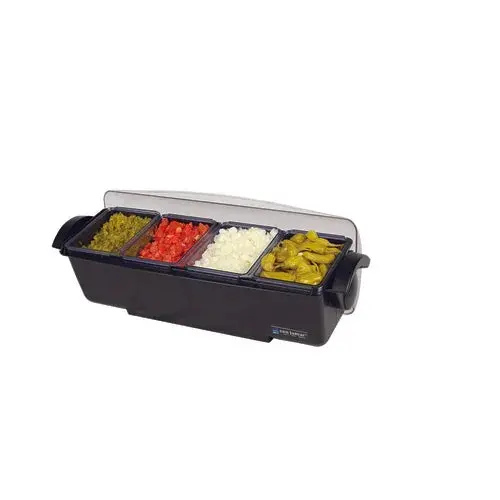 Carlisle Bd4004 Domer Condiment Center – 22" Long, 7.5" Wide, San Jamar 1