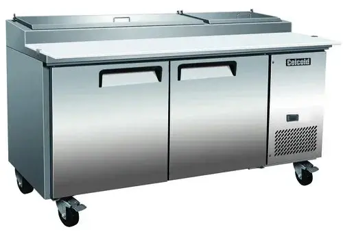 Celcold Cpp719 Pizza Prep Table – 71" Wide, 34 Cu Ft, 12-Compartment Design 1