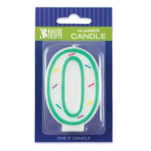 Classic Number 0 Birthday Candle – 3-Inch Zero Candle For Milestone Celebrations 1
