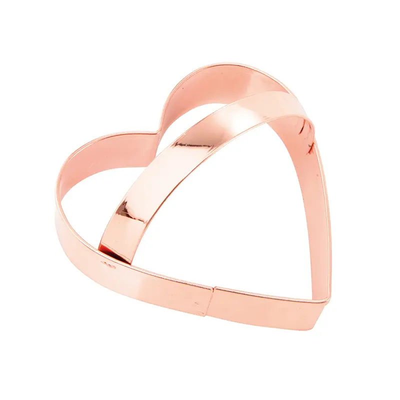 Copper Heart-Shaped Cookie Cutter For Sweet Occasions 1
