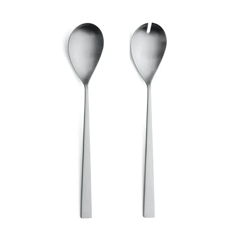 Cutipol Bauhaus Brushed Stainless Steel Salad Servers 1