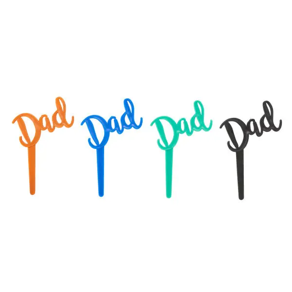 Dad-Themed Cupcake Picks – 12-Pack 1