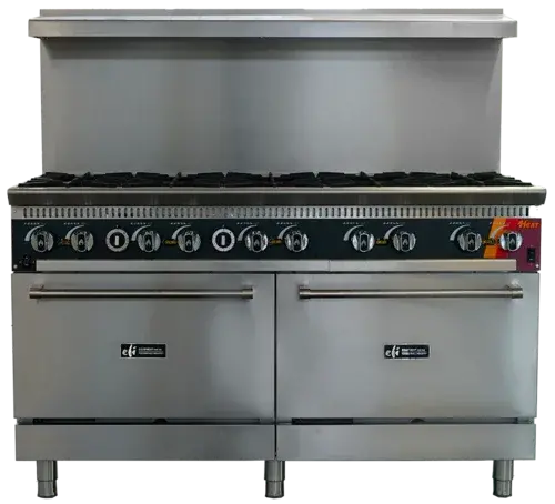 Efi Hrg60-10B-Cv-P – 60" Lp Gas Convection Range With 10 Burners – Versa Heat 1