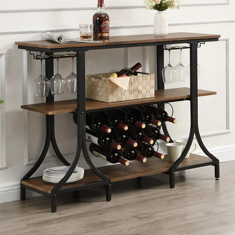 Frances Convertible Wine Rack Table – Dual-Purpose Serving & Display Unit 1