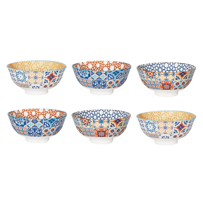 Handcrafted Moroccan Rice Bowl Set – 12Cm Diameter, 6-Piece 1