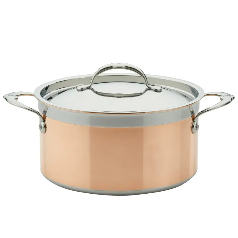 Hestan Copperbond Induction Stockpot With Lid – High-Capacity Copper-Core Pot 1