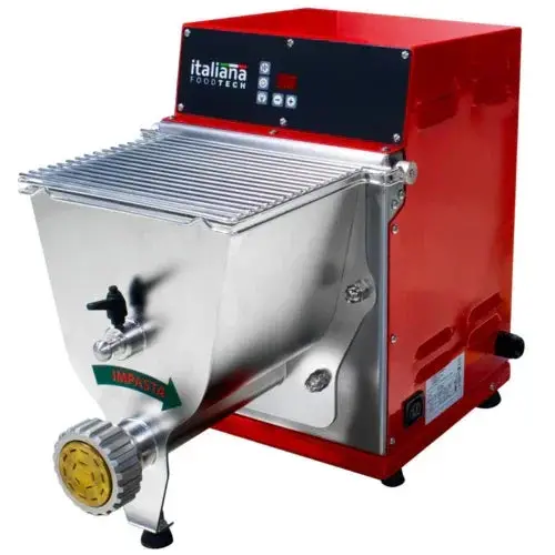 Italiana Ipe18 Countertop Pasta Extruder – 5.5-Lb Stainless Steel Hopper, Fully Removable Components 1