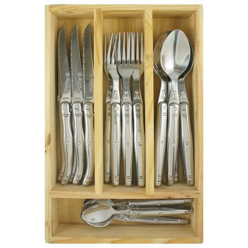 Laguiole By Louis Thiers Lineaire Premium 24-Piece Stainless Steel Cutlery Set 1