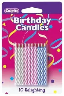 Magic Re-Light Birthday Candles – 10-Pack Trick Candles (2.25") For Surprise Celebrations 1