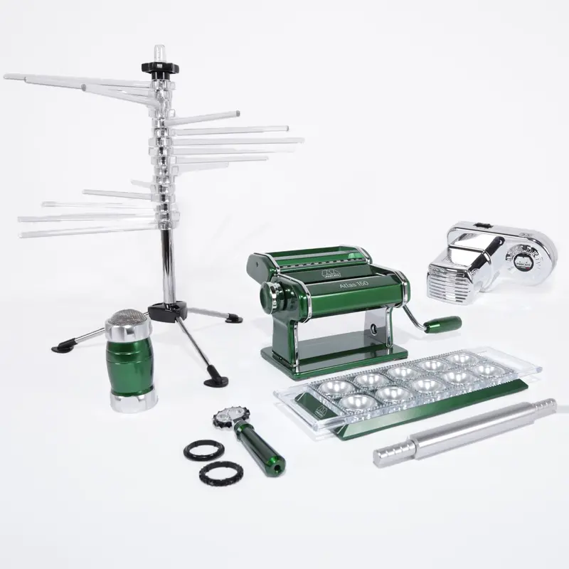 Marcato Premium Pasta Maker Bundle With Motor – Emerald Green 1