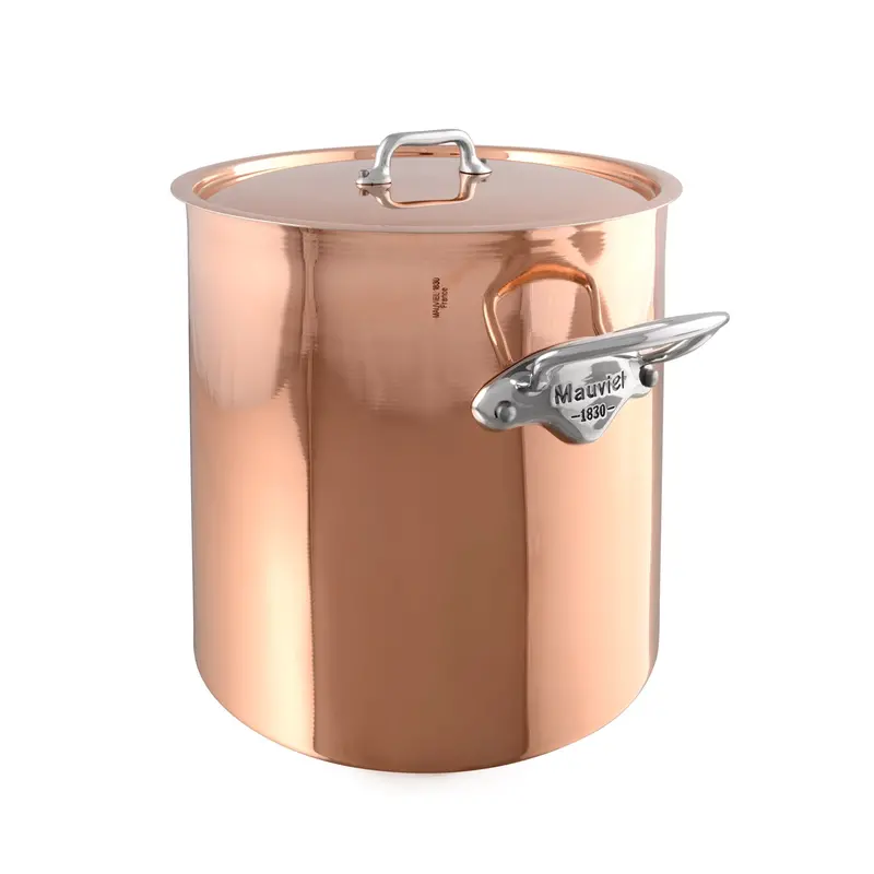 Mauviel M'150S Stainless Steel Stockpot With Copper-Clad Lid 1