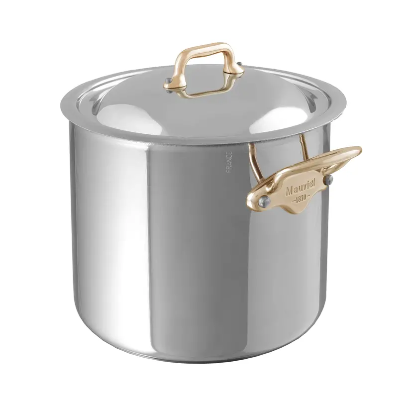 Mauviel M'Cookb Stockpot With Secure-Fit Lid – Durable Stainless Cookware 1