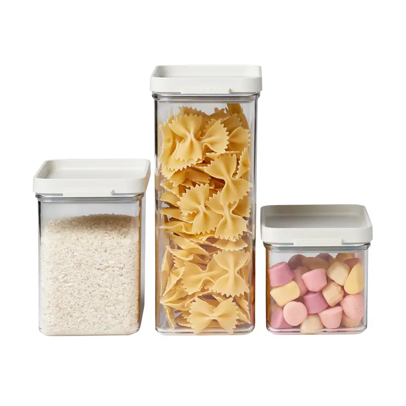 Mepal Omnia 3-Piece Nordic White Storage Container Set 1