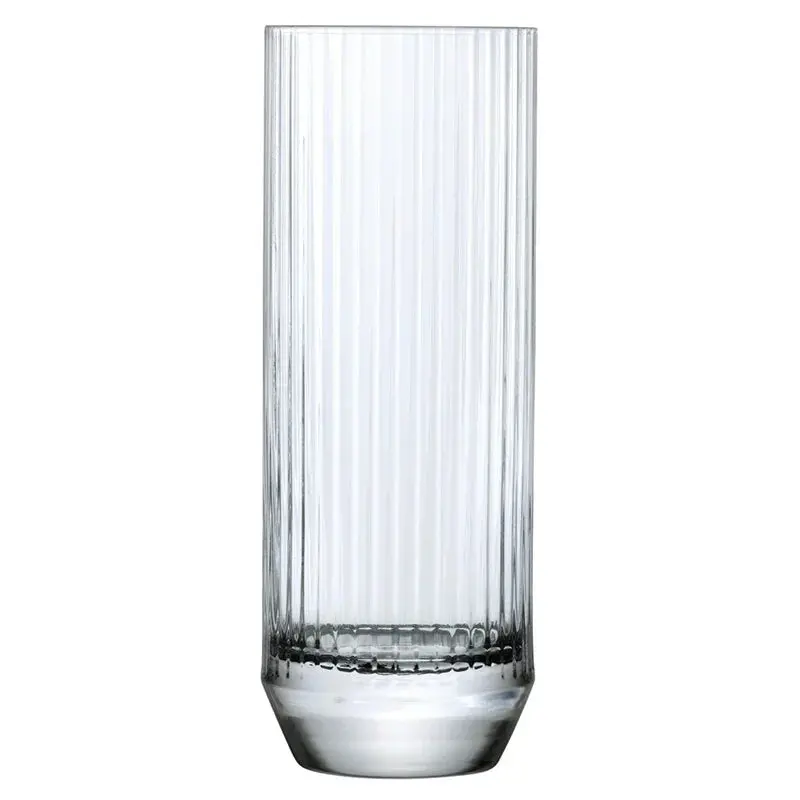 Nude Big Top Ribbed Hi-Ball Glass – 14.5 Oz, 7" H, 2.5" Top Diameter, Vertically Textured Exterior 1