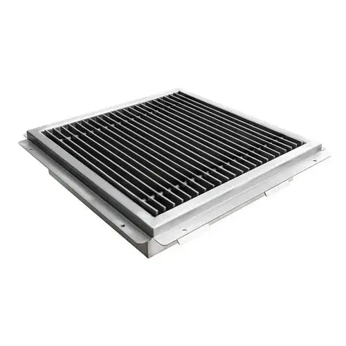 Omcan 44612 Square Floor Trough – 18" × 18", Corner Or Center Drain Option 1