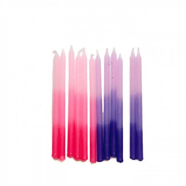 Pink And Purple Ombre Birthday Candles (12-Pack, 4-Inch) – Princess Party Essentials 1