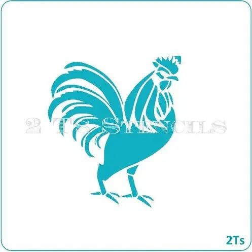 Rooster Design Stencil For Cookies, Cakes & Royal Icing Decorations 1