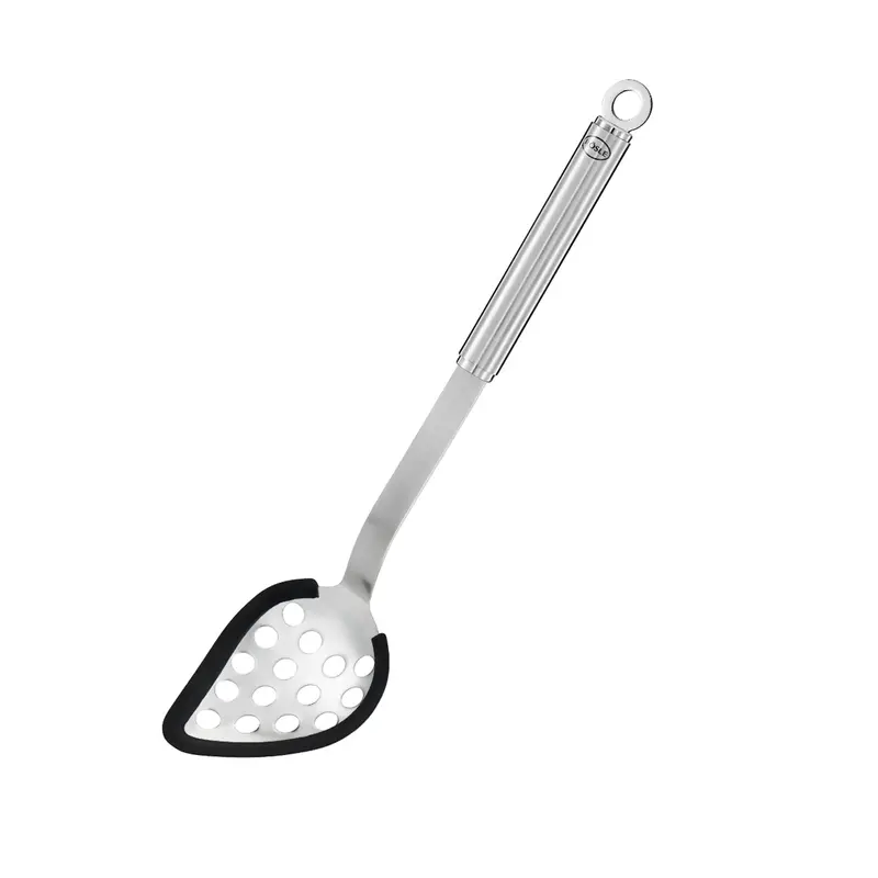 Rosle Perforated Stainless Steel Spoon With Silicone-Coated Edge 1