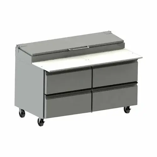 Silver King Skpz60-Edus10 60" Pizza Prep Table – Refrigerated Pan Rail, Commercial Grade 1