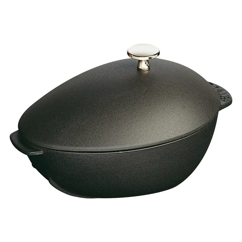 Staub Enamel-Coated Cast Iron Mussel Pot With Lid 1