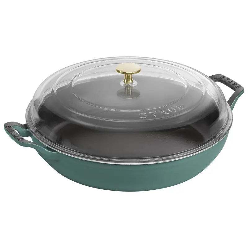 Staub Eucalyptus Braiser With Tempered Glass Lid 1