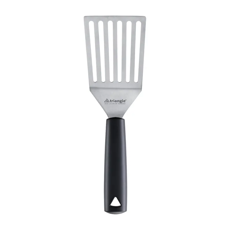 Triangle 12Cm Slotted Stainless Steel Turner For Flipping And Serving 1