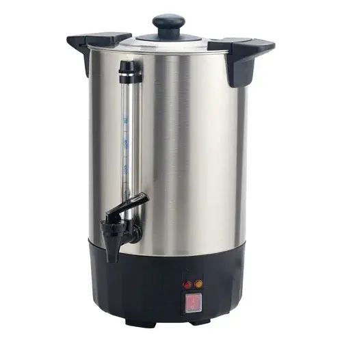 Winco 50-Cup Commercial Coffee Urn – 8-Liter Capacity, Stainless Steel Hot Beverage Dispenser (Ecu-50A) 1